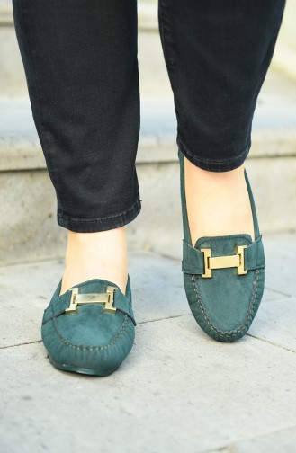 Green Women`s Flats 2031-07