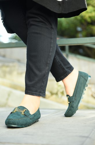 Green Women`s Flats 2031-07