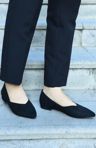 Black Women`s Flats 382-02