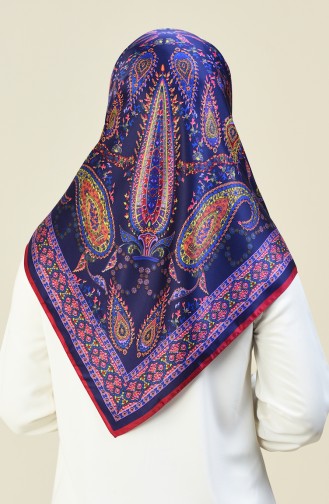 Karaca Patterned Rayon Scarf Fuchsia Purple 90614-01