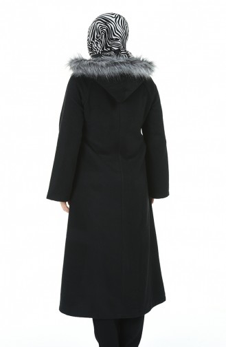 معطف طويل أسود 1157-01