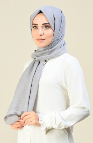 شال رمادي فضي 13135-08