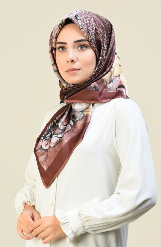 Karaca Patterned Rayon Scarf Powder Dried rose 90615-02