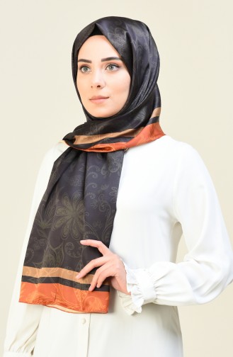 Patterned Cotton Shawl Dark Khaki 95304-05