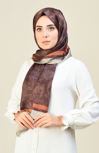 Patterned Cotton Shawl Brown 95304-06