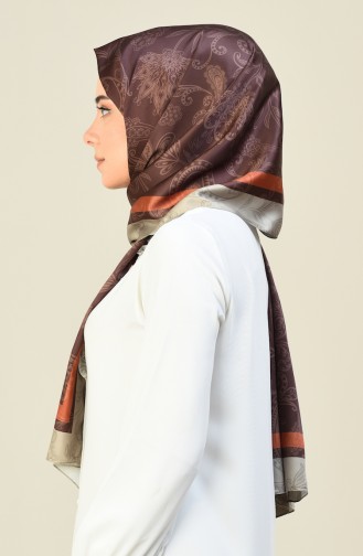 Patterned Cotton Shawl Brown 95304-06