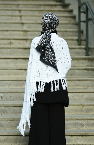 White Poncho 1007-02