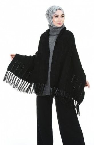 Schwarz Poncho 1008-01