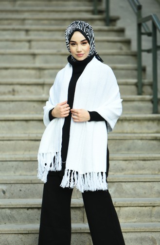 White Poncho 1008-02