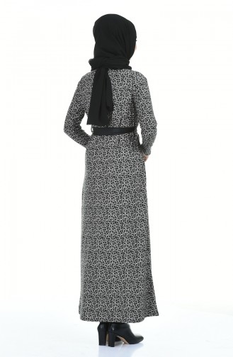 Schwarz Hijab Kleider 8844-01