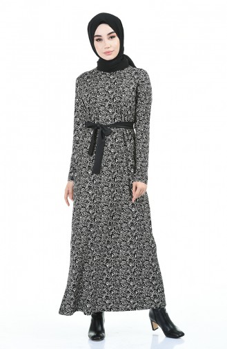 Black Hijab Dress 8847-01