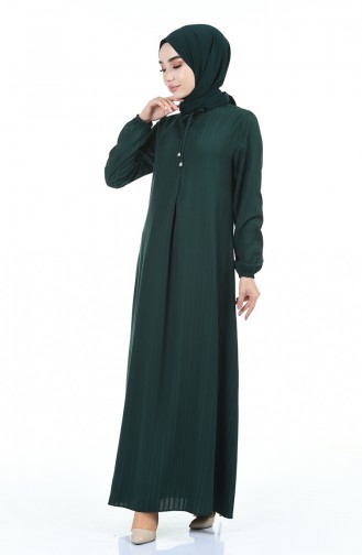 Robe Hijab Vert emeraude 0552-10