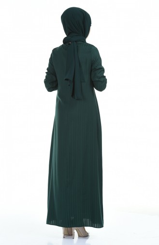 Emerald Green Hijab Dress 0552-10