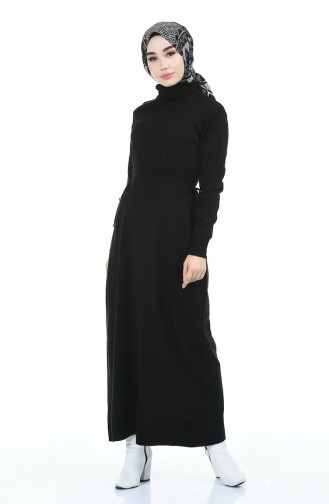 Schwarz Hijab Kleider 14325-02