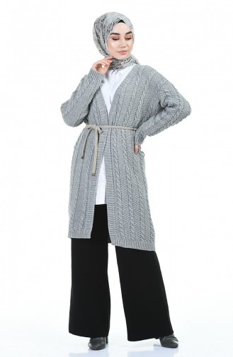 Grau Strickjacke 0502-03