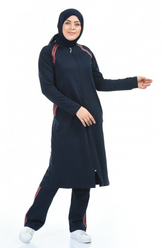 Spor Tunik Pantolon İkili Takım 99229-02 Lacivert