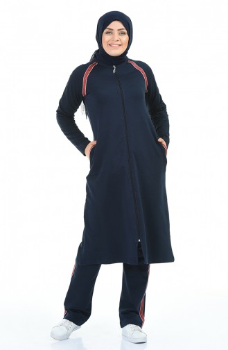 Spor Tunik Pantolon İkili Takım 99229-02 Lacivert