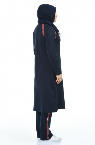 Spor Tunik Pantolon İkili Takım 99229-02 Lacivert