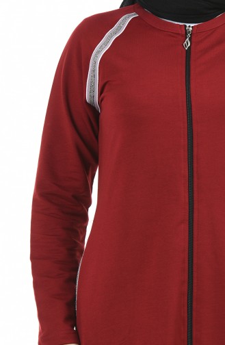 Spor Tunik Pantolon İkili Takım 99229-06 Bordo