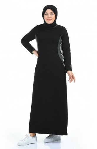 Black Hijab Dress 99226-01