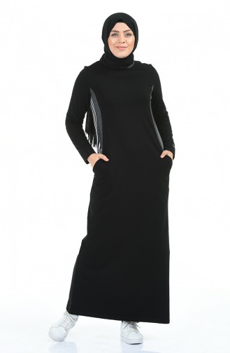 Black Hijab Dress 99226-01