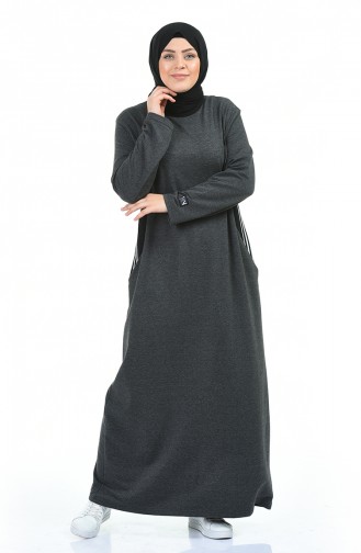 Smoke-Colored Hijab Dress 99226-03
