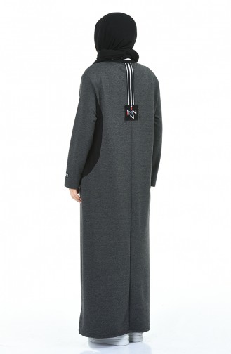 Smoke-Colored Hijab Dress 99226-03