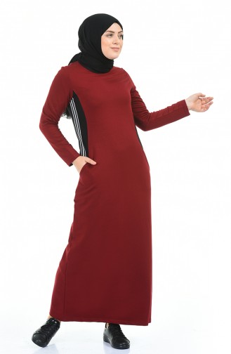 Robe Hijab Bordeaux 99226-04