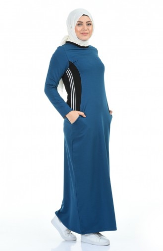 Indigo Hijab Dress 99226-05