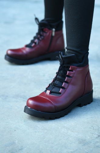 Claret Red Boots-booties 0201-02