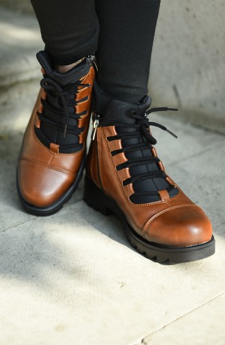 Tan Boots-booties 0201-03