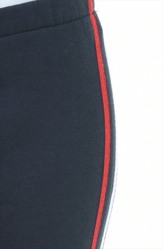 Pantalon de Survêtement à Rayures 5004-01 Bleu Marine 5004-01