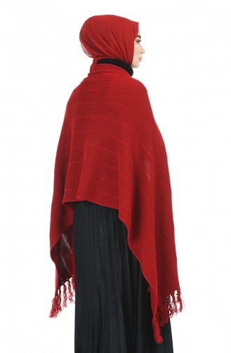 Rot Poncho 1008-04