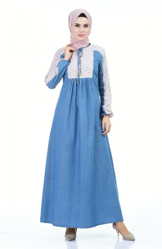 Powder Hijab Dress 4058-03