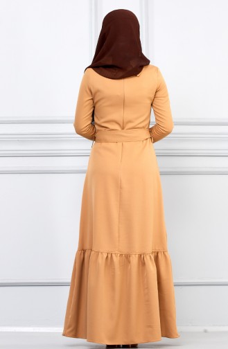 Camel Hijab Dress 5042-07