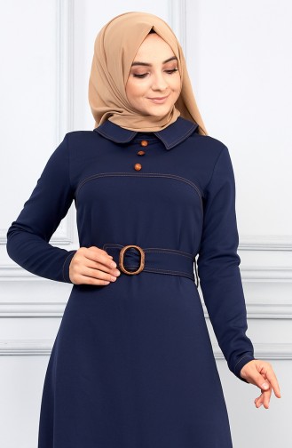 Robe Hijab Bleu Marine 5042-03