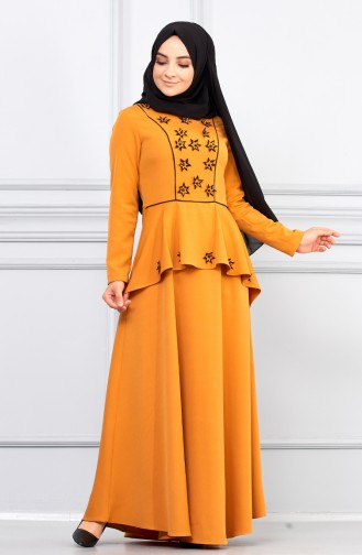 Robe Hijab Moutarde 5041-01