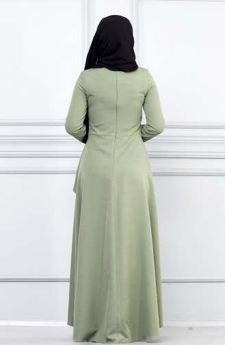 Green Almond Hijab Dress 5041-03