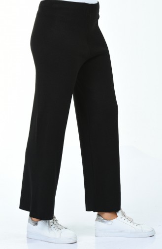 Pantalon Tricot Large  0520-01 Noir 0520-01