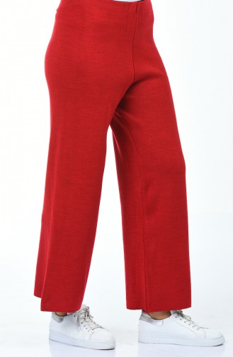 Knitwear wide Leg Pants 0520-03 Claret Red 0520-03