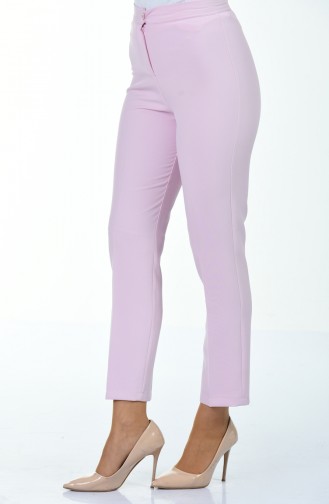 Pantalon a Boutons 1102-25 Rose Poudre 1102-25