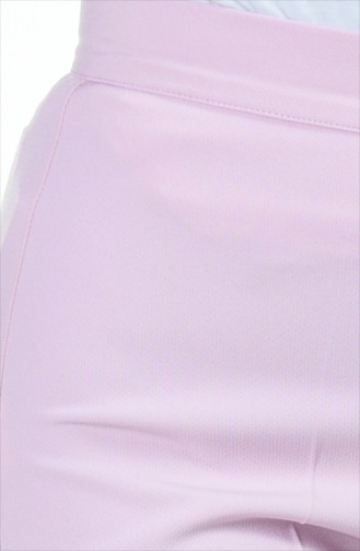 Buttoned Straight-leg Trousers 1102-25 Powder Pink 1102-25