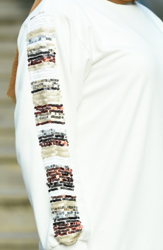 Sweatshirt Blanc 3246-01