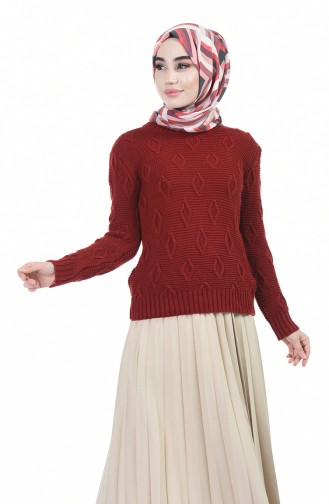 Weinrot Pullover 8036-01