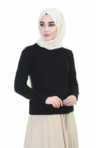 Schwarz Pullover 8036-09