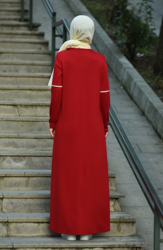 Robe Hijab Bordeaux 8059-01