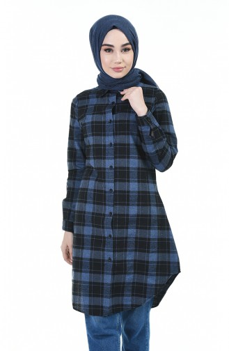 Ekose Tunik 2492-02 İndigo