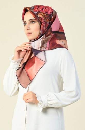 Armine Twill Eşarp 8127P-06 Gül Kurusu