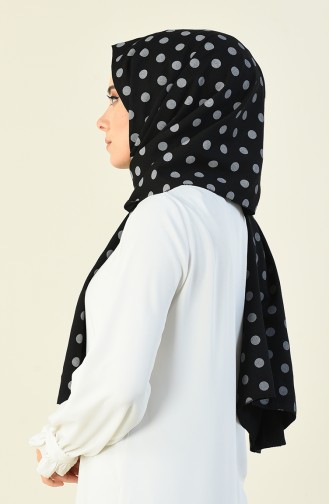 Large Polka Dot Shawl Black 15027-01