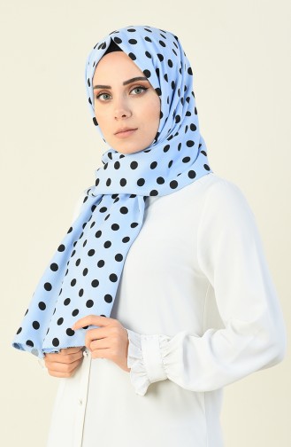 Large Polka Dot Shawl Blue 15027-02